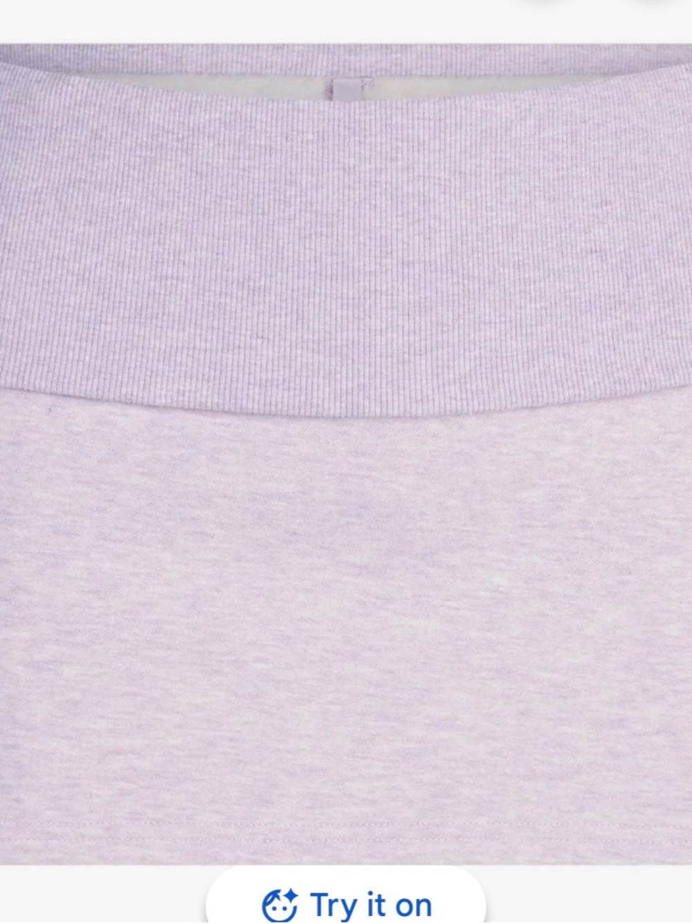 Skims cotton fleece purple heather fold over mini skirt